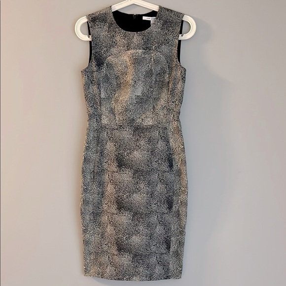 Diane Von Furstenberg Black & White Sleeveless Sheath Dress Size 2 - Picture 1 of 7